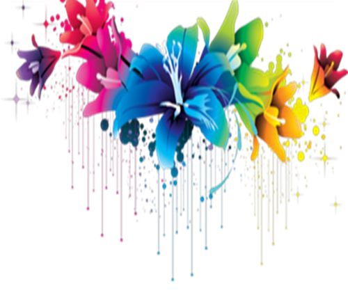 Colorful Flowers PNG Image