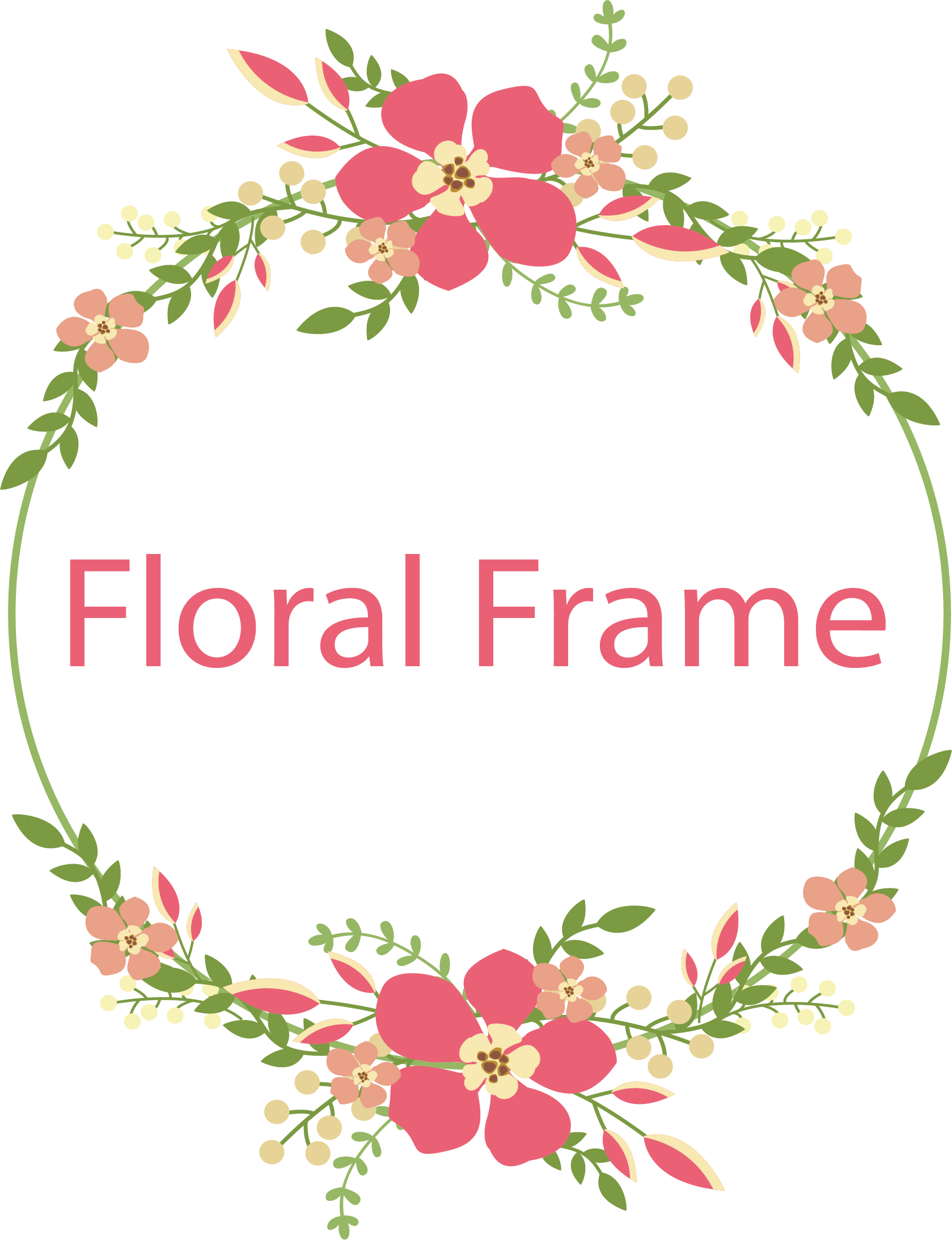 Vector Frame Flower PNG Free Photo PNG Image