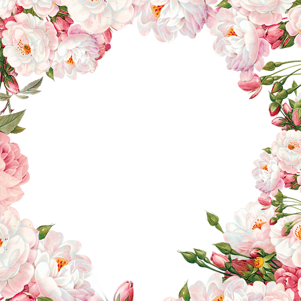 Painted Material Frame Flower Hand PNG Image High Quality PNG Image
