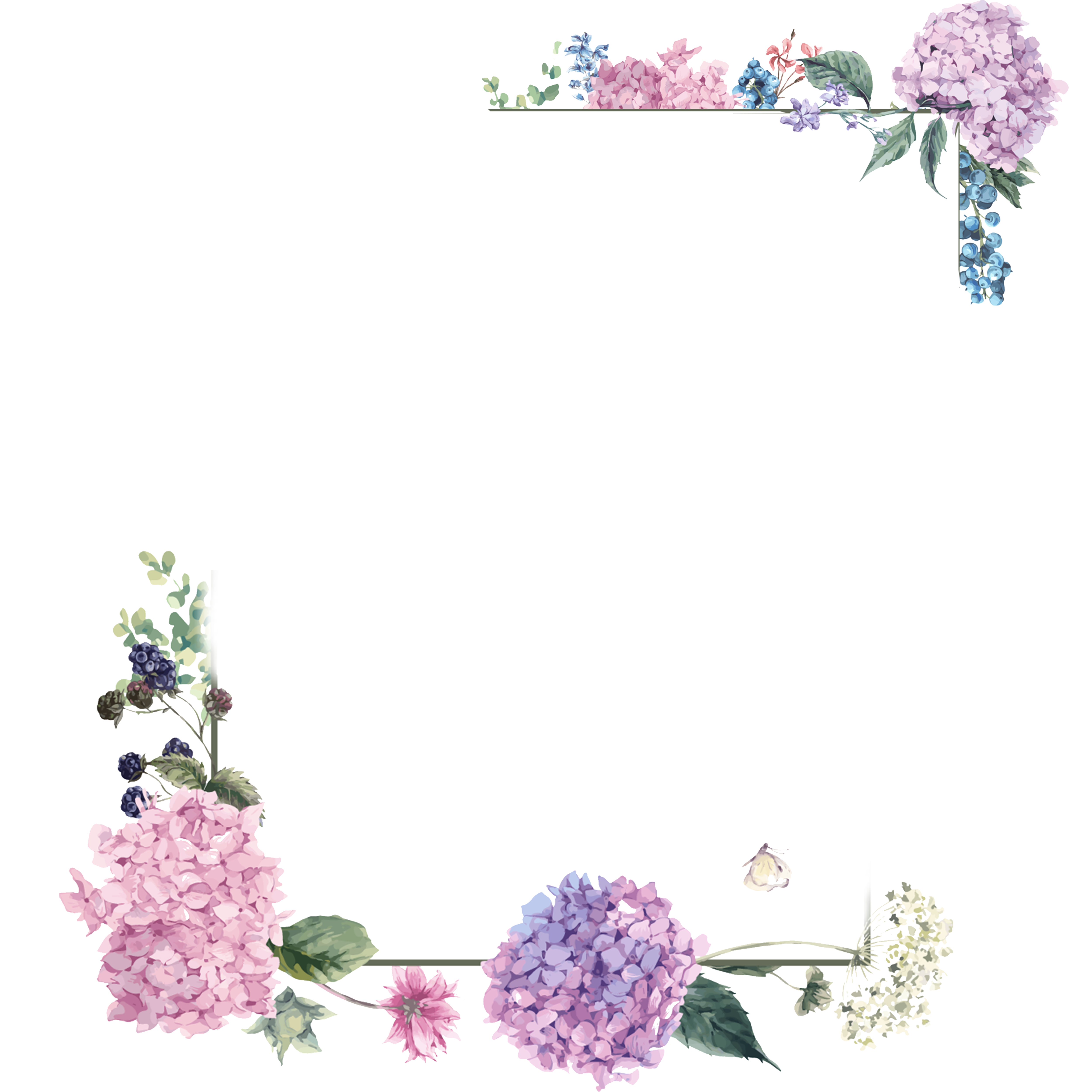 Download Free Flower Bouquet Blossom Purple Design Floral Borders ICON