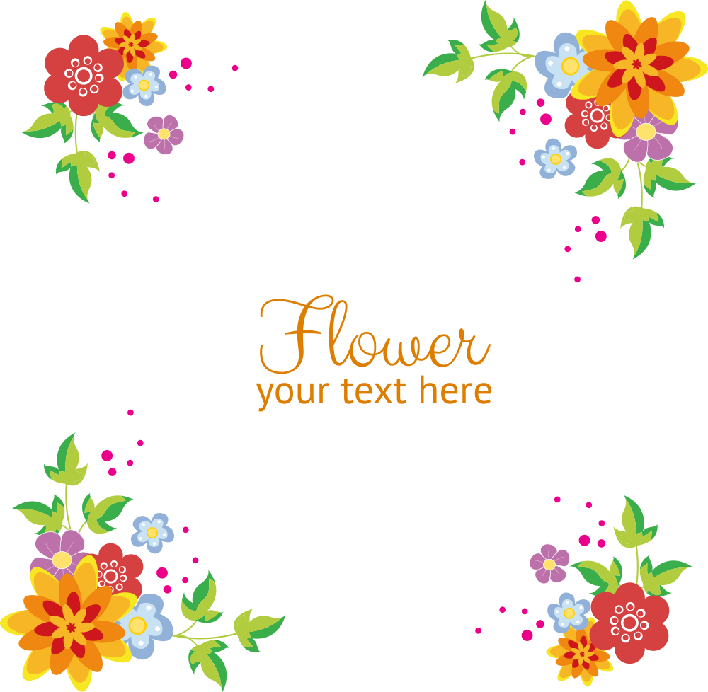Flowers Vector Border Free Clipart HD PNG Image