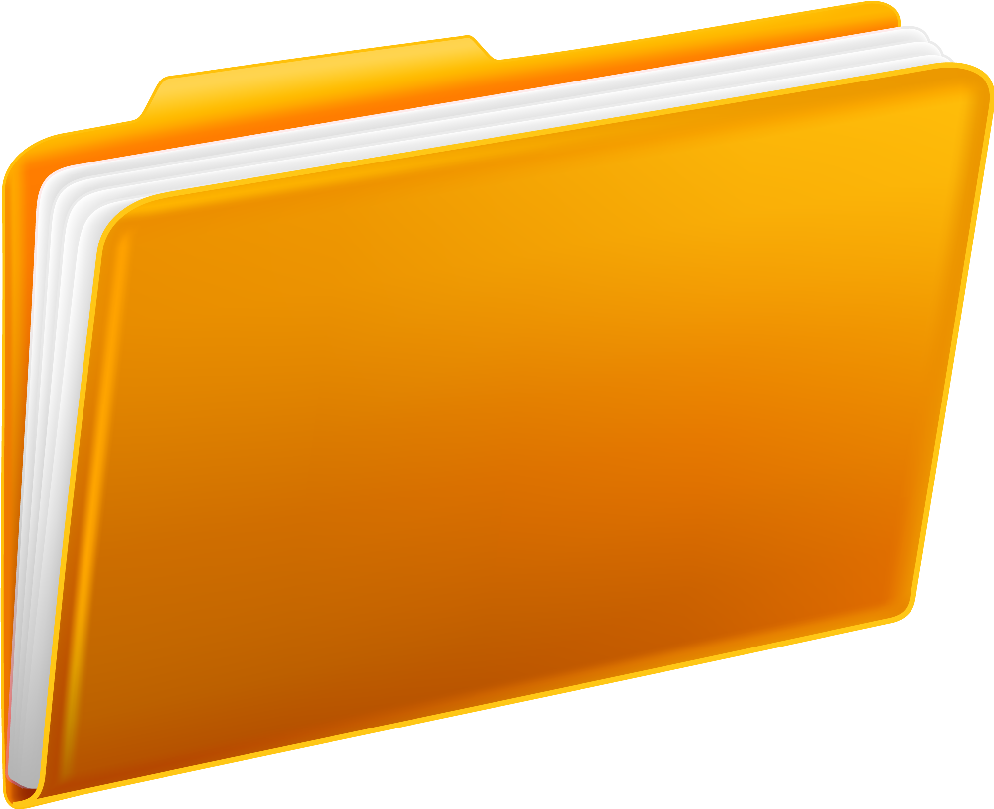 Yellow Folders PNG Image