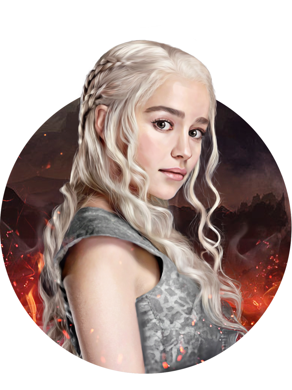 Wig Art Thrones Of Forehead Game Daenerys PNG Image