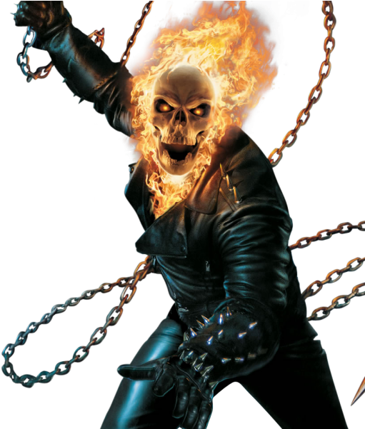 Ghost Flame Rider Free Clipart HD PNG Image