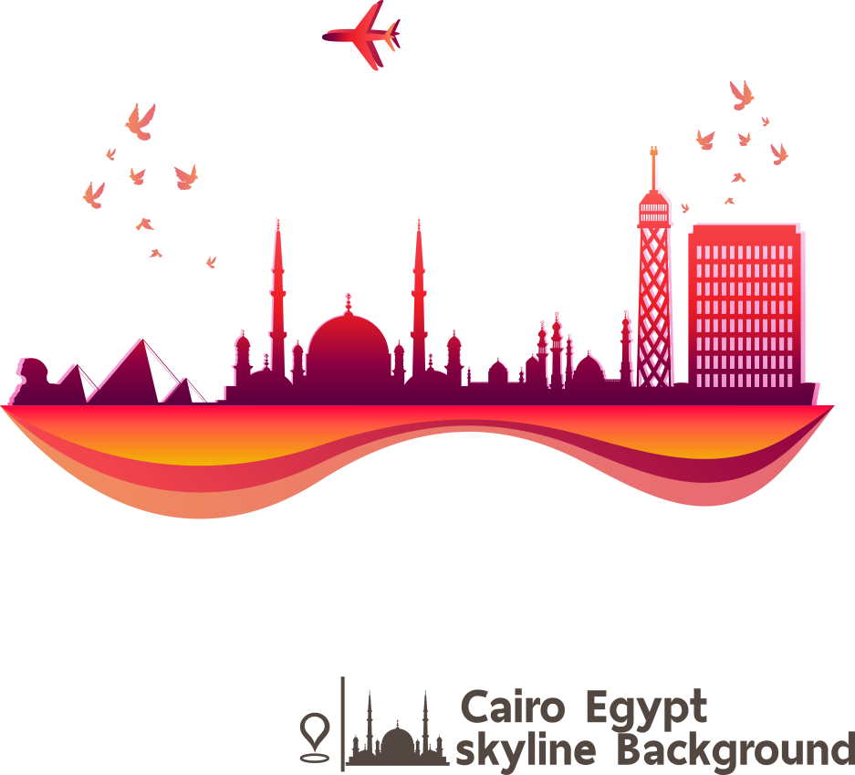 Cairo Skyline Shutterstock Recreation Text HD Image Free PNG PNG Image