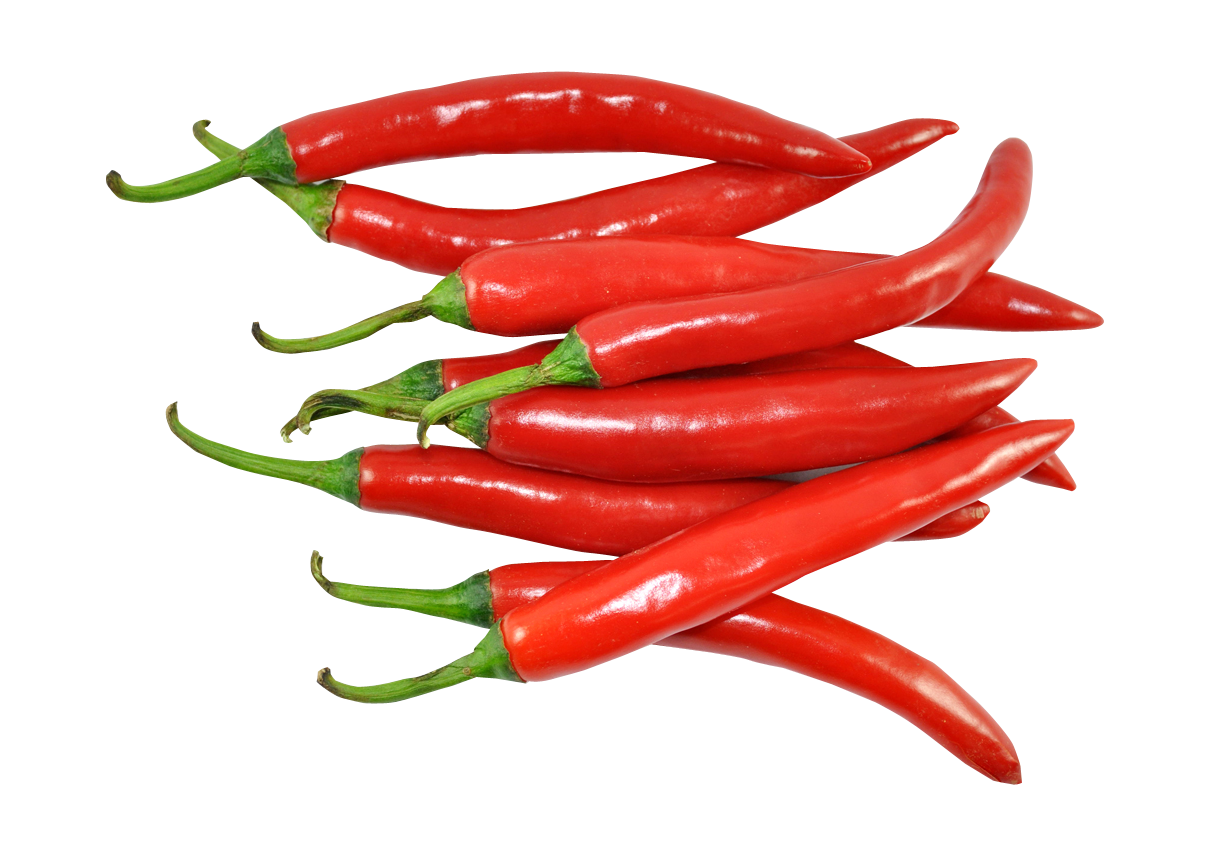 And Fresh Green Red Chilli PNG Image