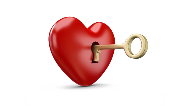 Heart Key Free Clipart HD PNG Image