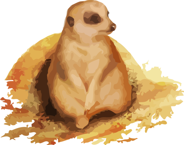 Groundhog Day Meerkat Mongoose Fawn For Ball Drop PNG Image