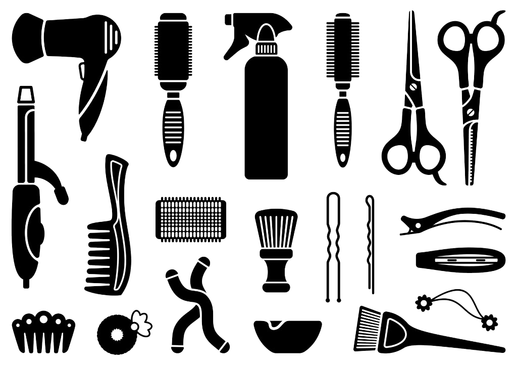 Icon Hairdresser Tool Design Comb Hairdressing PNG Image