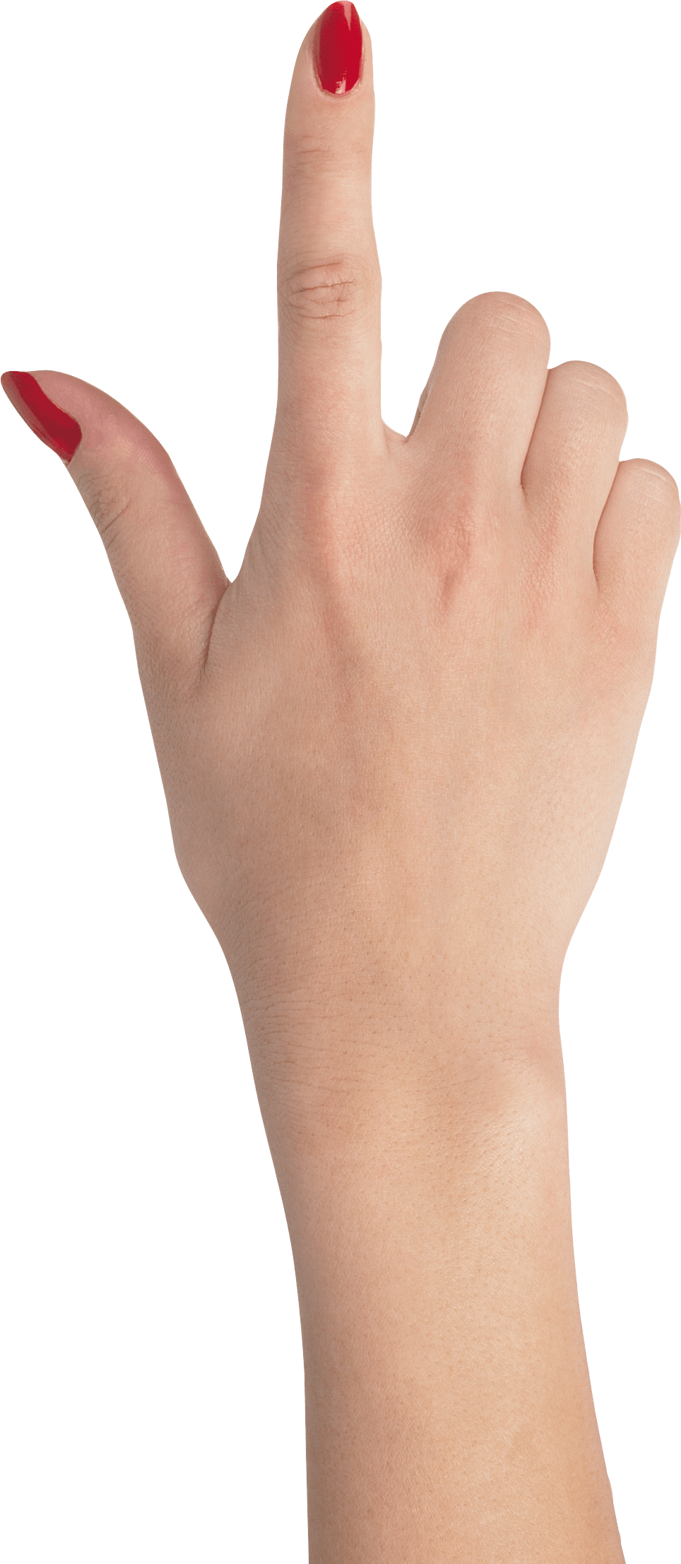 One Finger Hand With Red Nails Hands Png Hand Image  PNG Image