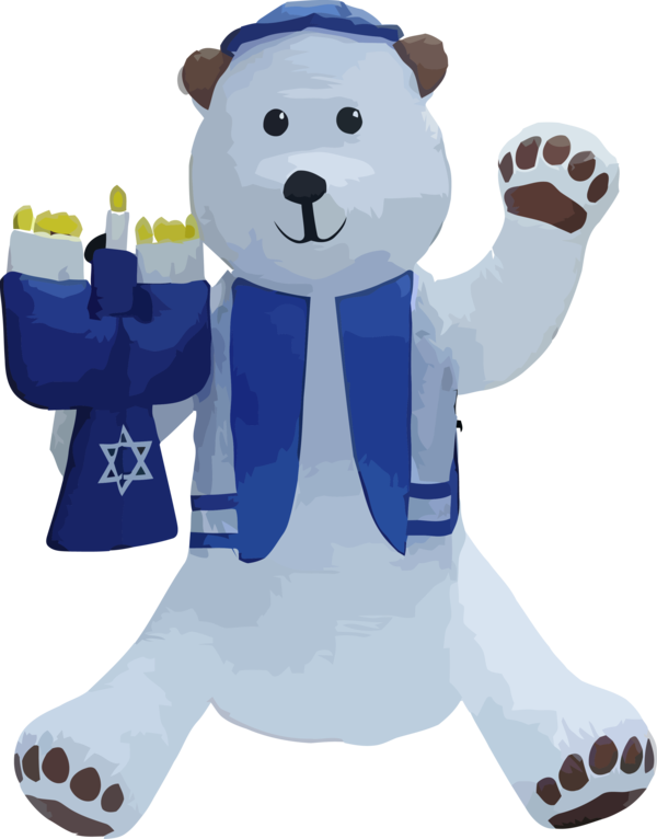 Hanukkah Bear Cartoon Teddy For Happy Gifts PNG Image
