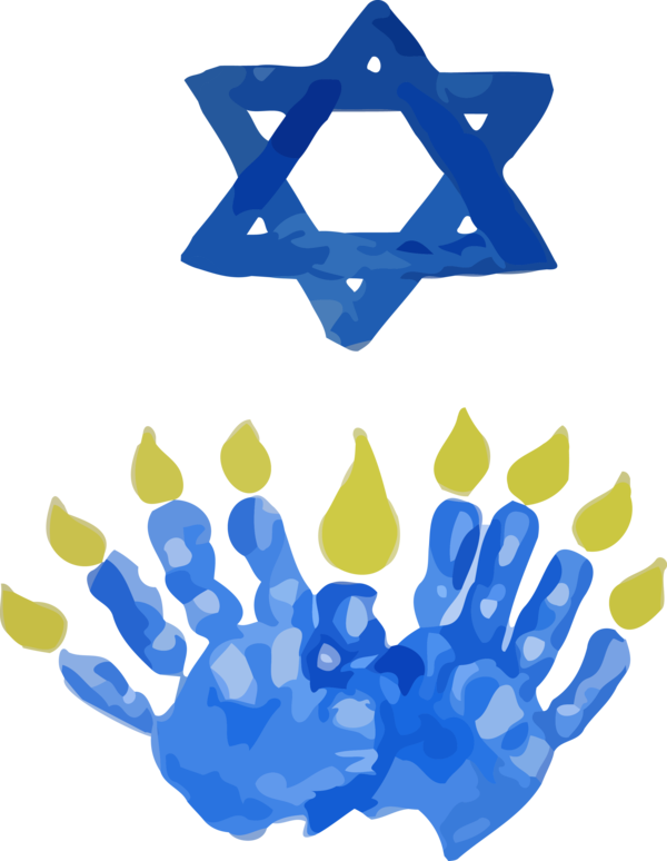Hanukkah Hand Electric Blue For Happy Day 2020 PNG Image