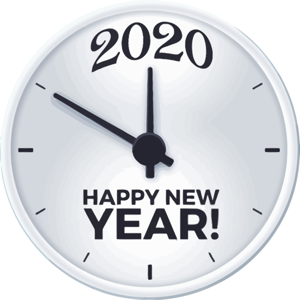 New Year Clock Wall Furniture For Happy 2020 Lanterns PNG Image