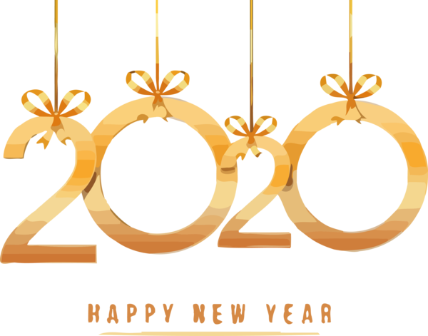 New Year 2020 Font For Happy Poem PNG Image