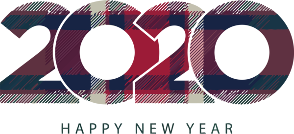 New Year 2020 Font Text Logo For Happy Wishes PNG Image