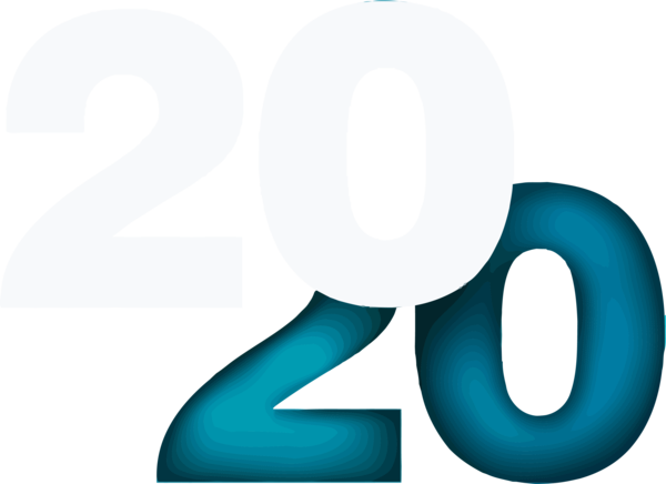 New Years 2020 Text Aqua Font For Happy Year Party Near Me PNG Image