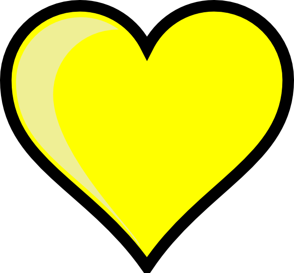 Yellow Heart Hd PNG Image