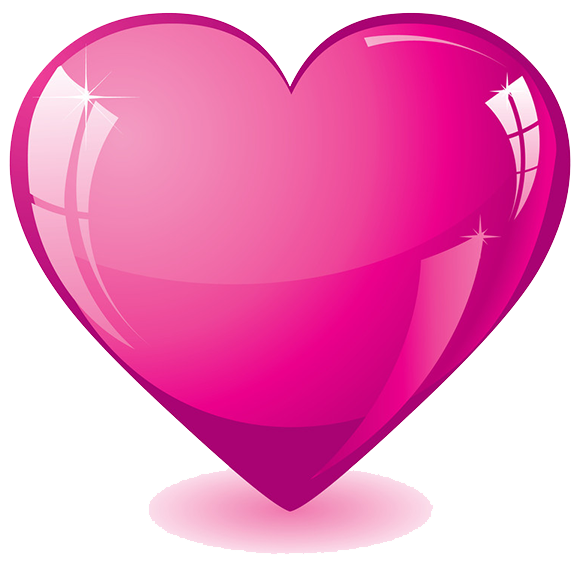 Hot Pink Heart Transparent Background PNG Image