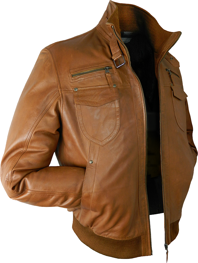 Leather Brown Jacket Photos Free Download Image PNG Image