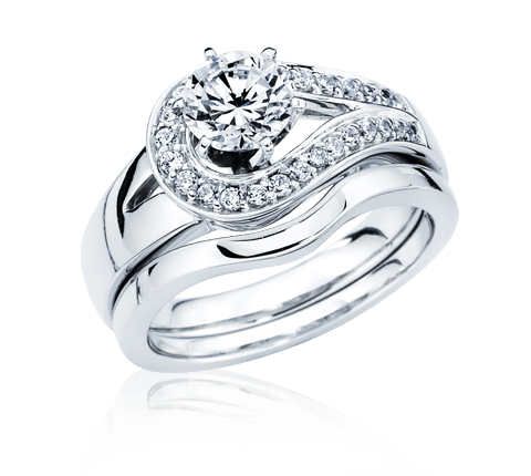 Silver Ring With Diamond Png PNG Image