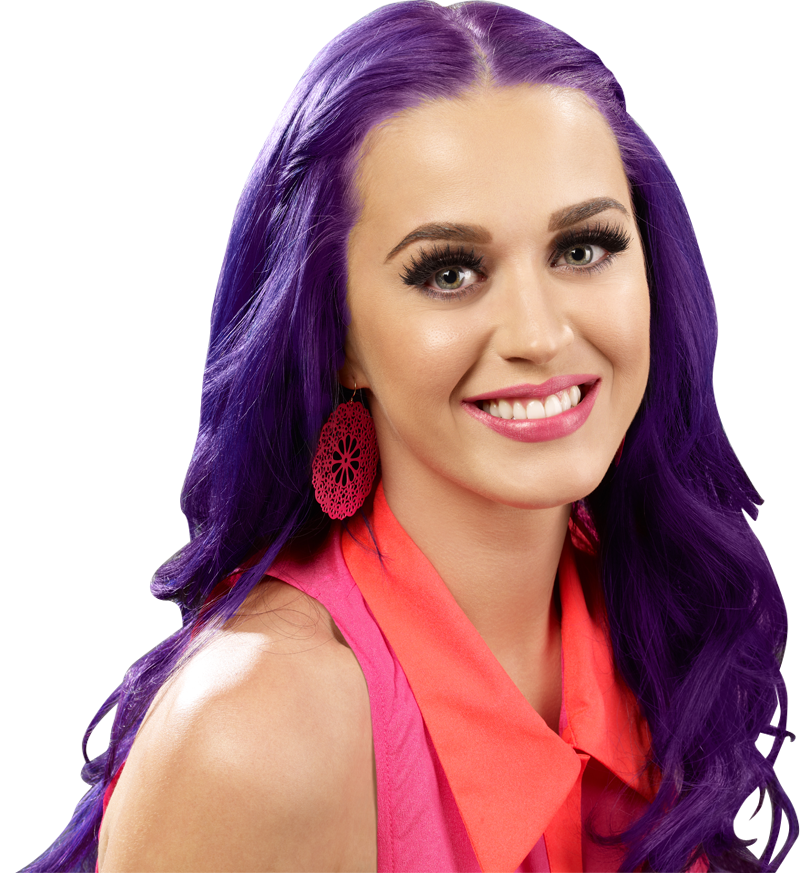 Purple Katy Hair Perry Free PNG HQ PNG Image
