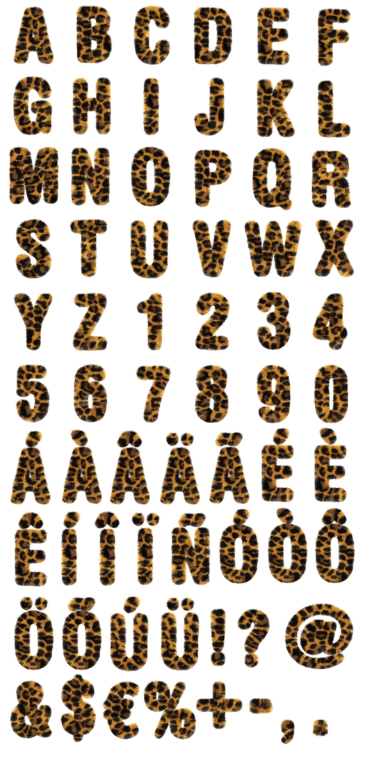 Wingdings Material Leopard Typography Text Free HD Image PNG Image