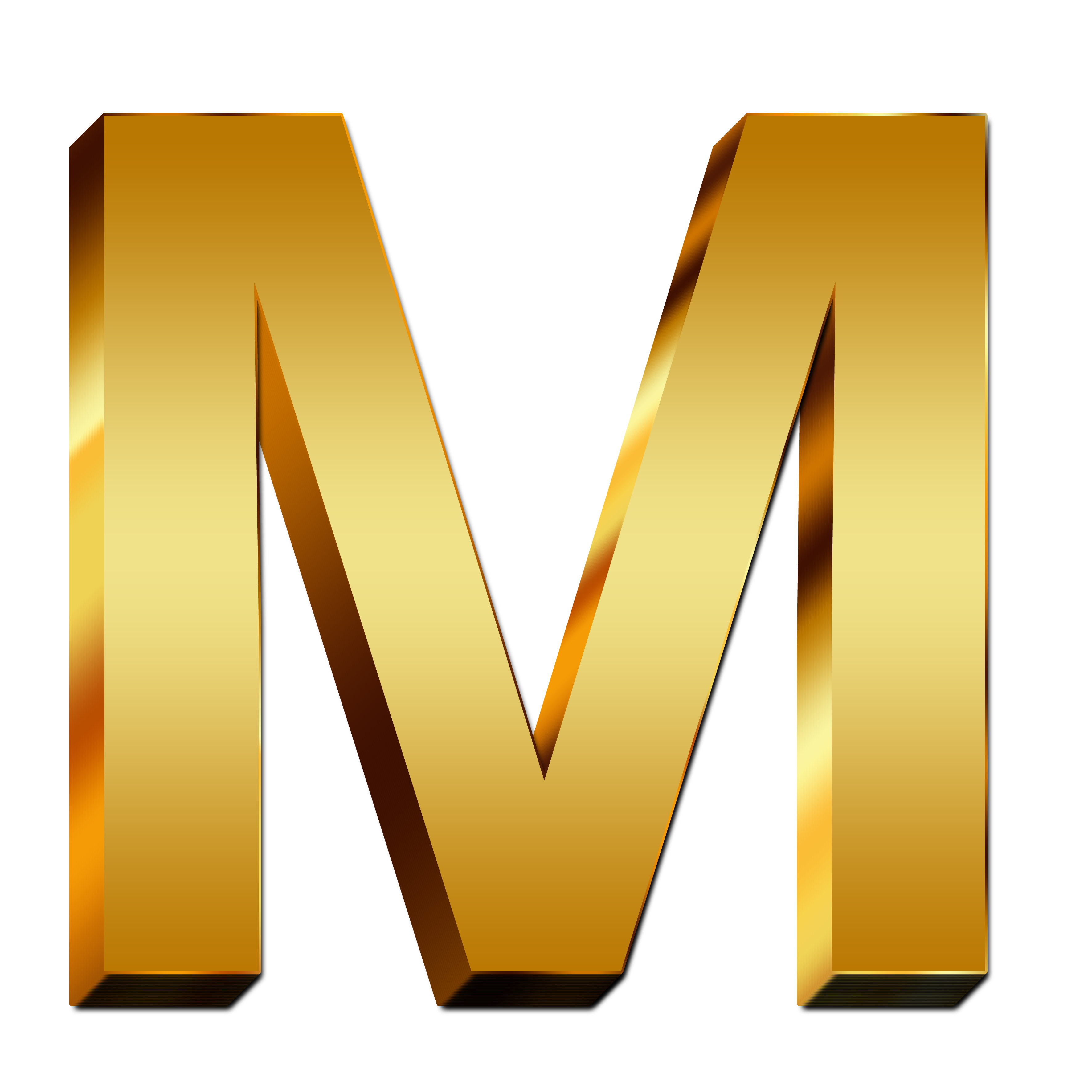 M Letter Free Clipart HD PNG Image