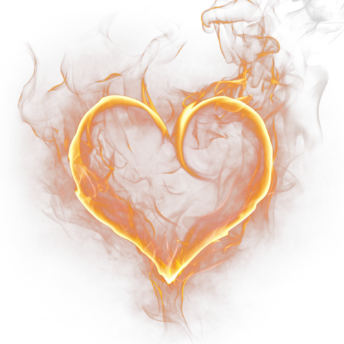 Light Heart-Shaped Flame HQ Image Free PNG PNG Image