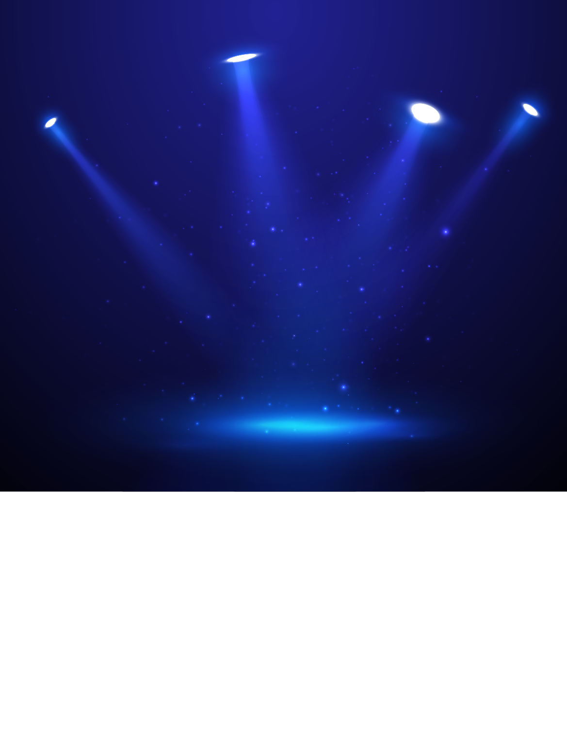 Blue Fantasy Vector Lighting Spotlight Stage PNG Image