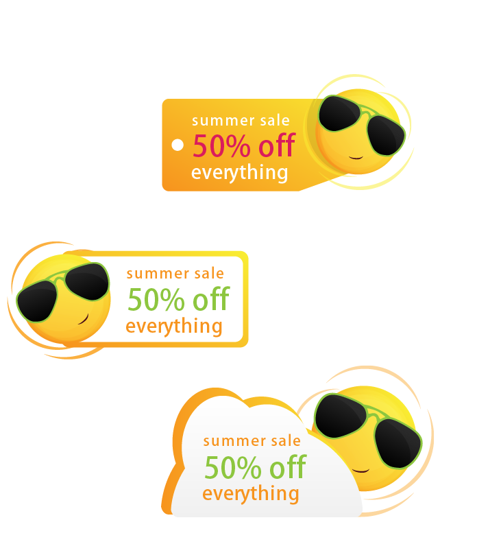 Sun Price Label Discount Tag Logo PNG Image