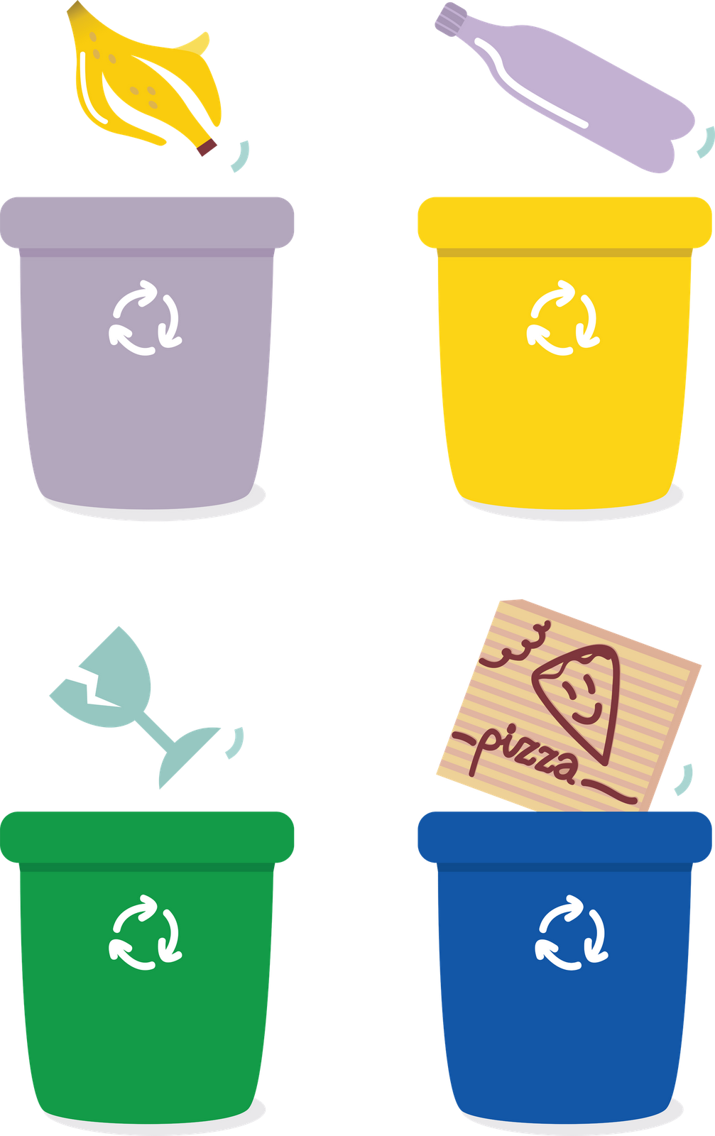 Bin Sorting Recycling Baskets Paper Rubbish Recycle PNG Image