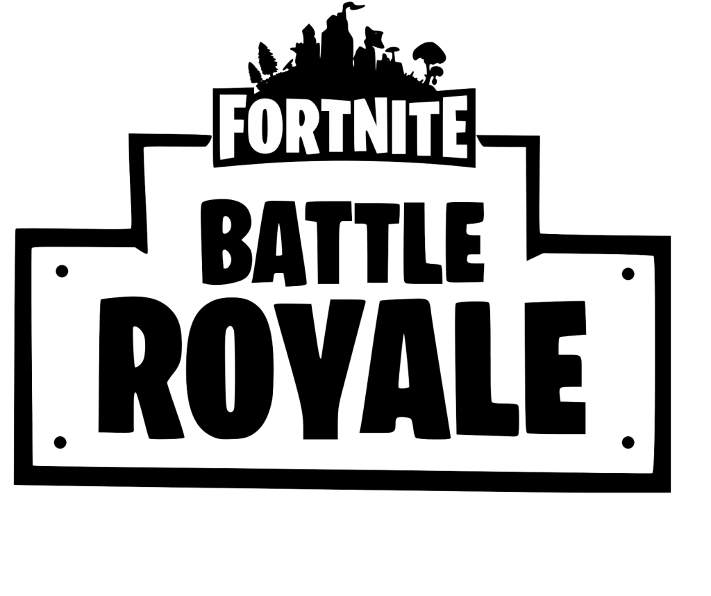 Text Royale Black Fortnite Battle Logo PNG Image