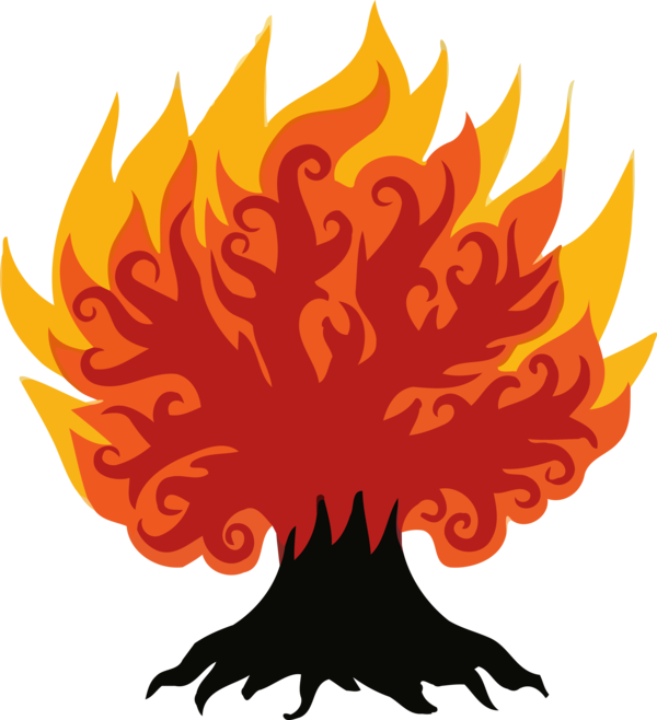 Lohri Flame Tree Fire For Happy Gifts PNG Image
