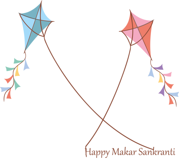 Makar Sankranti Line Leaf Star For Happy Holiday PNG Image