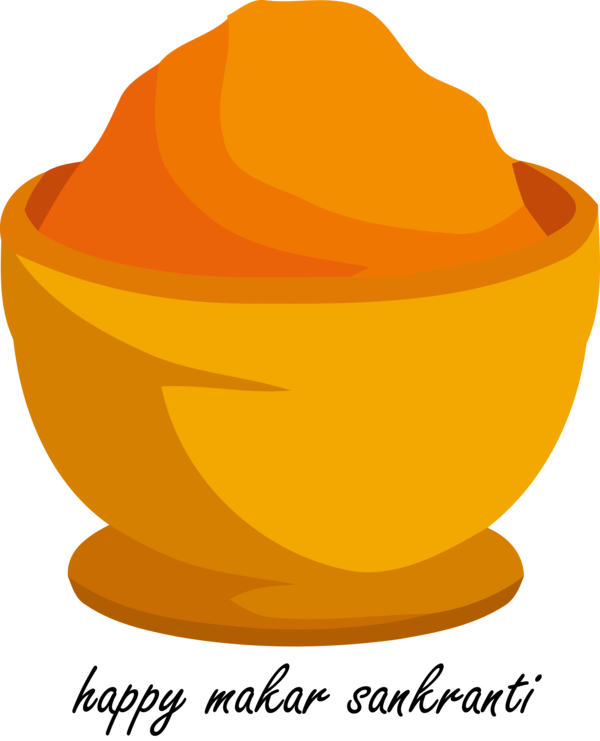 Makar Sankranti Yellow Orange Food For Happy Carol PNG Image