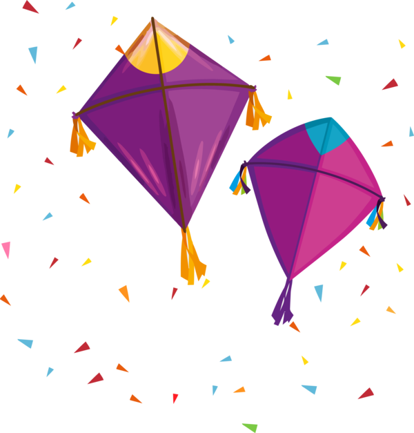 Makar Sankranti Kite Line Triangle For Happy Drawing PNG Image