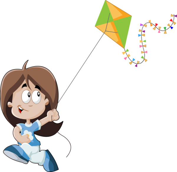 Makar Sankranti Cartoon Happy Kite For Festival PNG Image