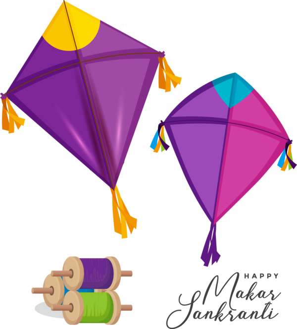 Makar Sankranti Purple Kite Sport For Happy Ideas PNG Image