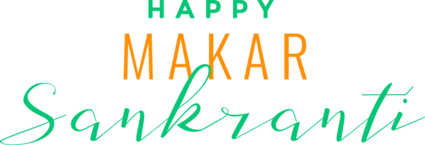 Makar Sankranti Green Text Font For Happy Destinations PNG Image