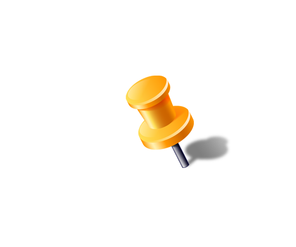 Pushpin Pin Global Positioning System Yellow Paper PNG Image