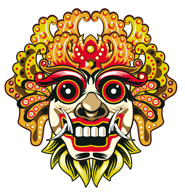 Barong Bali Mask Face Chiefs Euclidean Vector PNG Image