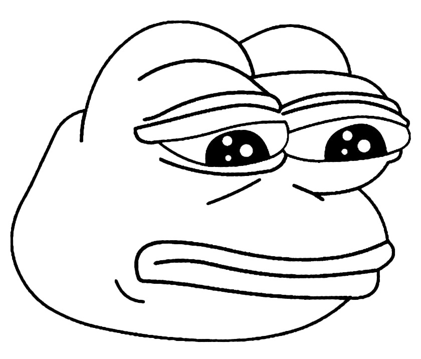 Meme The Pepe Frog Sad PNG Image