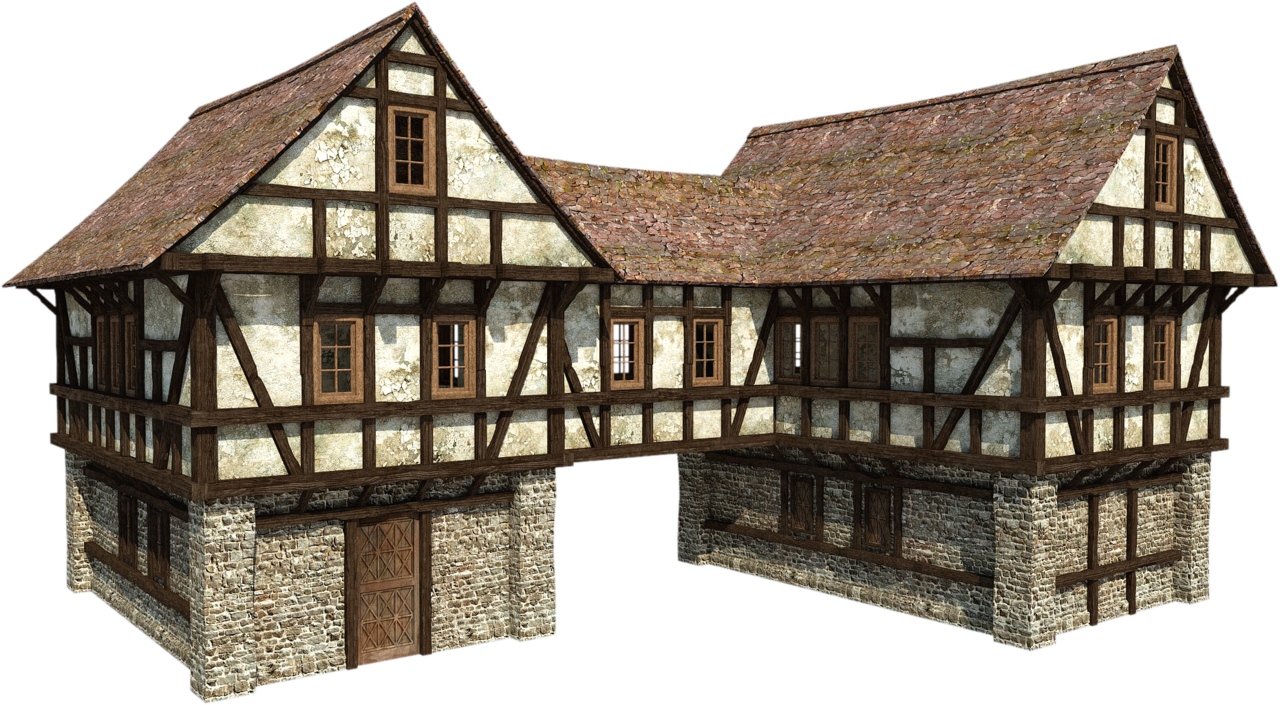 Building Shed Manor House Ages Middle Minecraft PNG Image