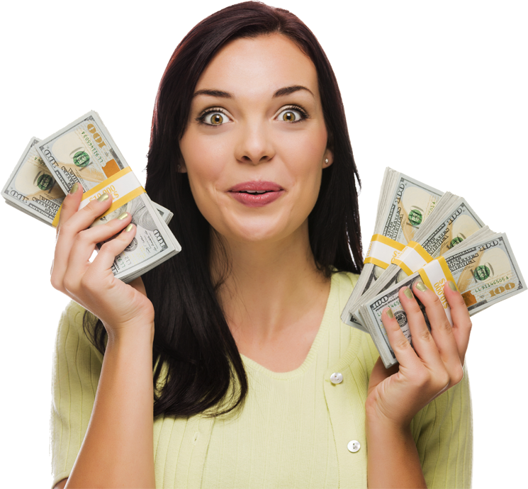 Photos Dollars Holding Female Hand PNG Image