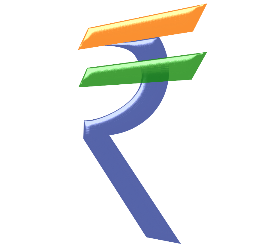 Rupee Symbol Transparent Background PNG Image
