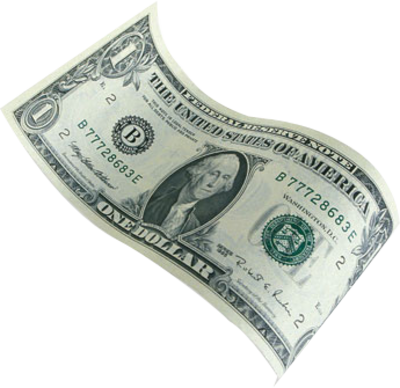 Flying Dollars Clipart PNG Image