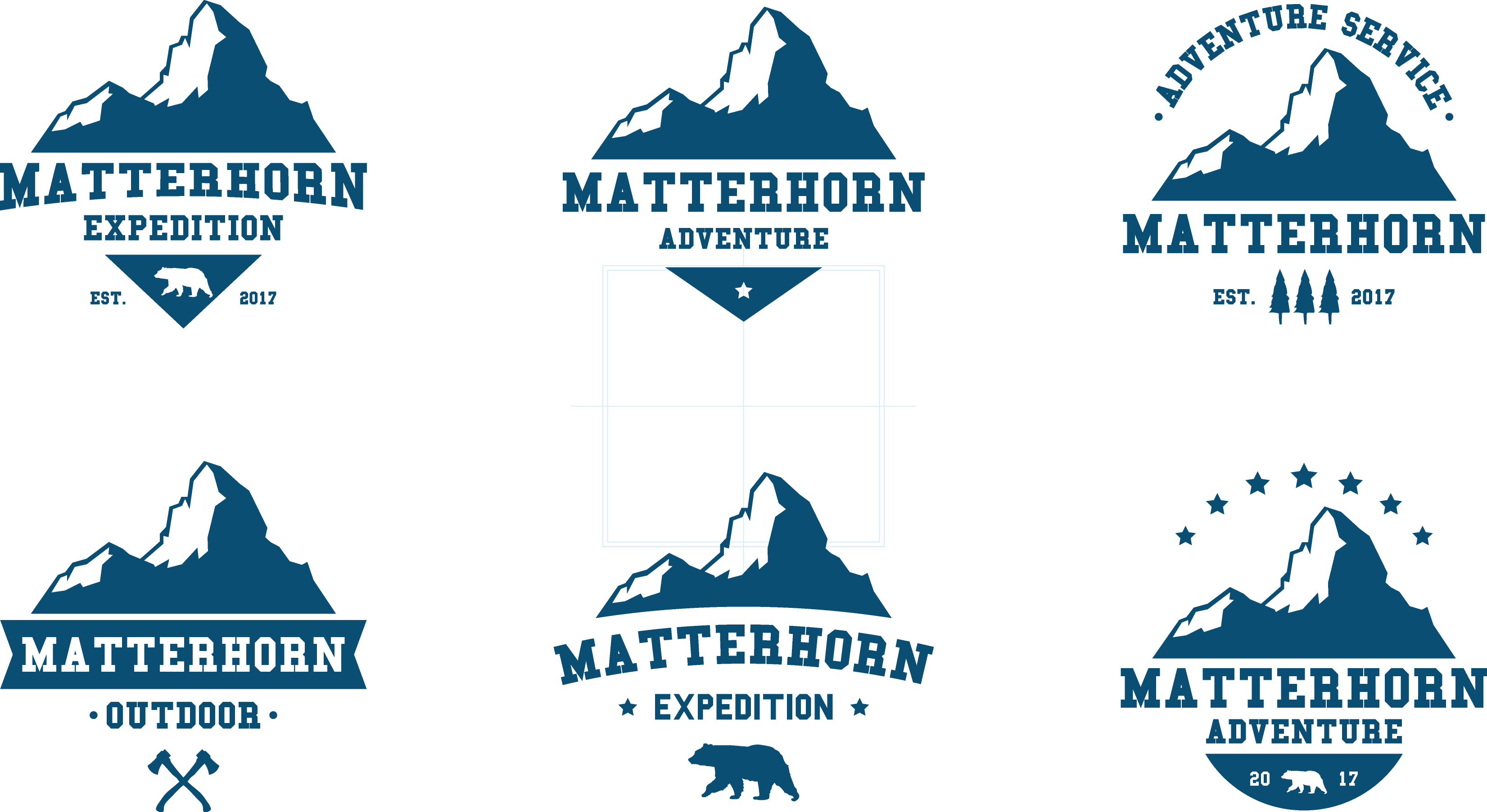 Blue Mountain Matterhorn Icon Free HQ Image PNG Image