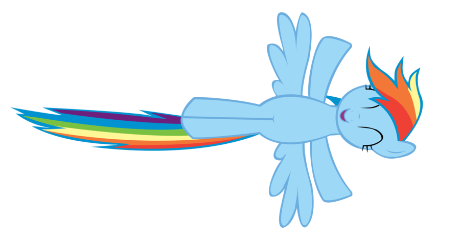 Rainbow Dash Flying Transparent Background PNG Image