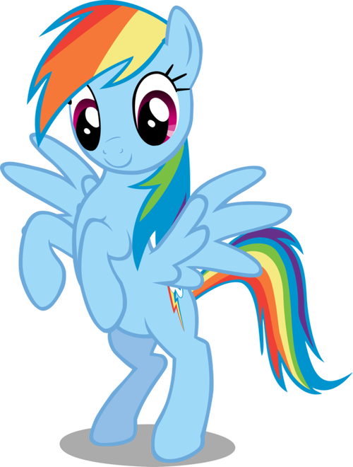 Rainbow Dash Vector Standing Transparent Image PNG Image