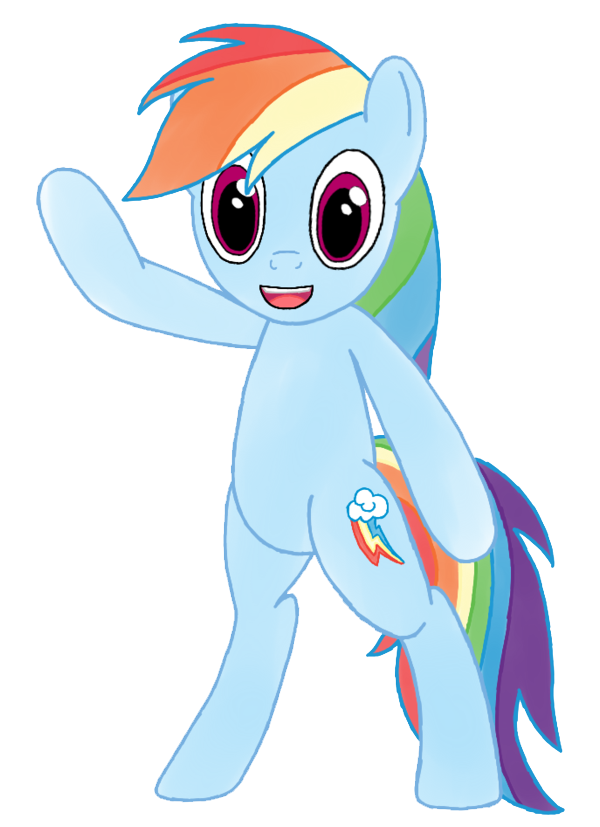 Rainbow Dash Vector Standing Transparent PNG Image